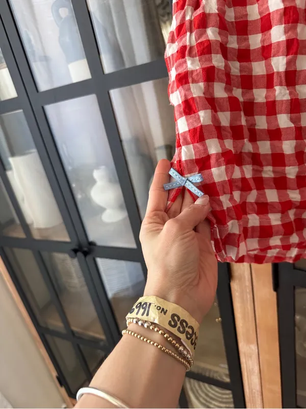 Anthropologie The Wren Boxer Shorts Bow Edition gingham high rise cotton pajamas - Image 7