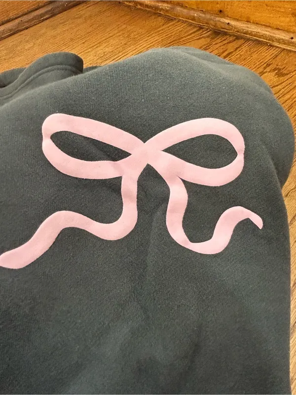 EDIKTED Bonney Bow Detail Hoodie Sweatshirt Size L - Image 7