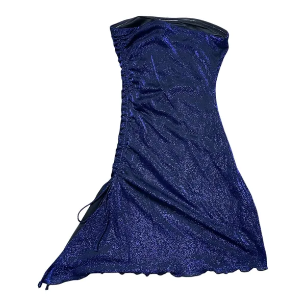 Princess Polly | Dark Blue Sparkly Strapless Donelli Mini Dress Navy - Image 8