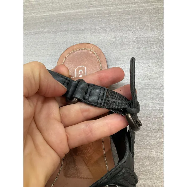 Coach Olympia Black Leather Thong Sandals - Image 5