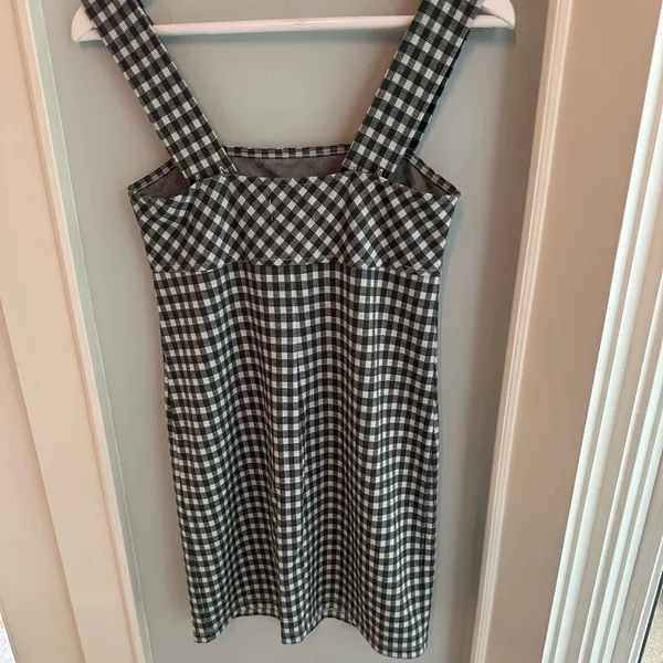 Lou & Grey Gingham Ponte Strappy Dress - Image 3