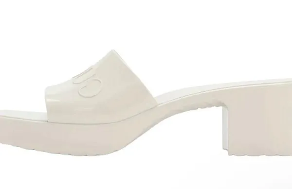 Gucci 60mm Slide Rubber Sandals White size 39 - Image 2