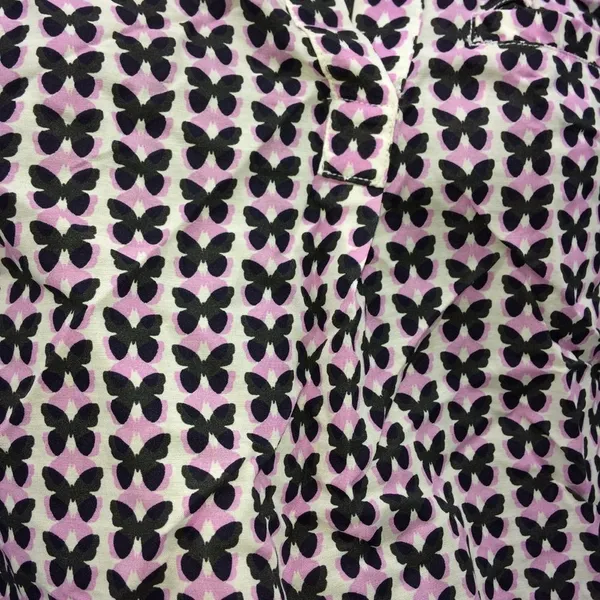 Gap Maternity White Long Sleeve Tunic w/Black and Lavender Butterflies Size S - Image 6