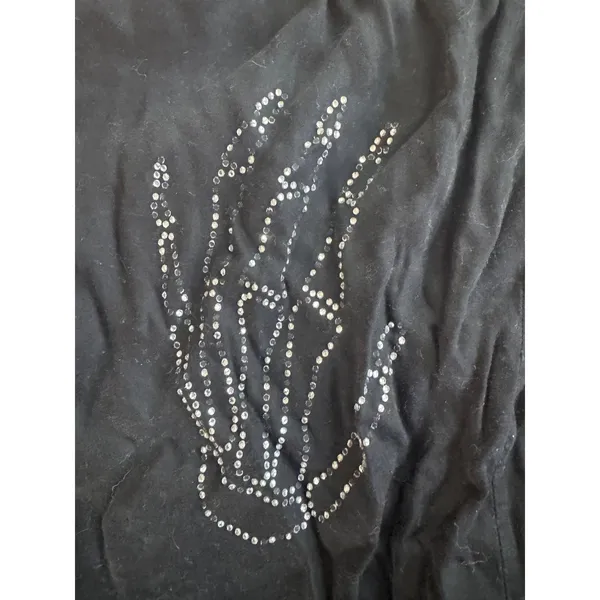PINK Victoria's Secret Black Boxer Shorts Skeleton Hands Women's Large‎ - Image 4