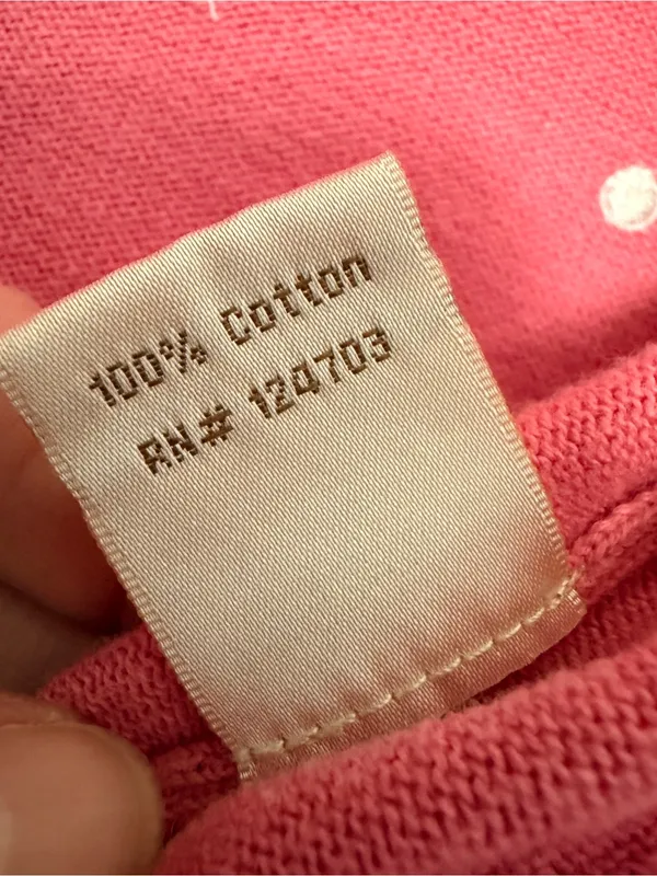 Vintage 90s Baxter & Wells Pink Polka Dot Cotton Cardigan Sweater Small Y2K‎ - Image 9