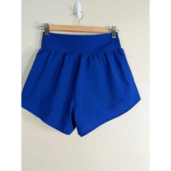 Fabletics Womens Royal Blue High Waisted Running Athletic‎ Shorts with Pockets - Image 3