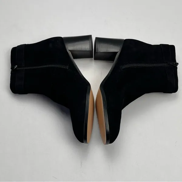 Kate‎ Spade Madelaine Womens Size 6B 6 Black Leather Suede Heeled Bootie Strap - Image 5