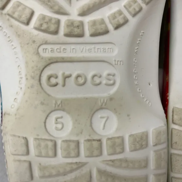 Crocs‎ Classic Solar Rainbow Clogs W7 M5 Tie Dye Slip On Festival Hippie Pride - Image 6