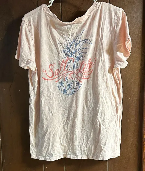 Womens Salt life shirt light pink - Image 2