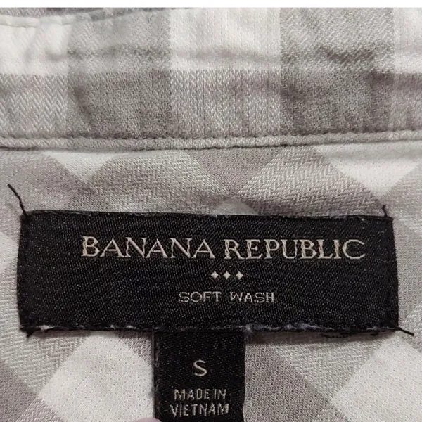 Banana Republic Women's Gingham Button Up 100% Cotton Shirt Small‎ Office Casual - Image 7