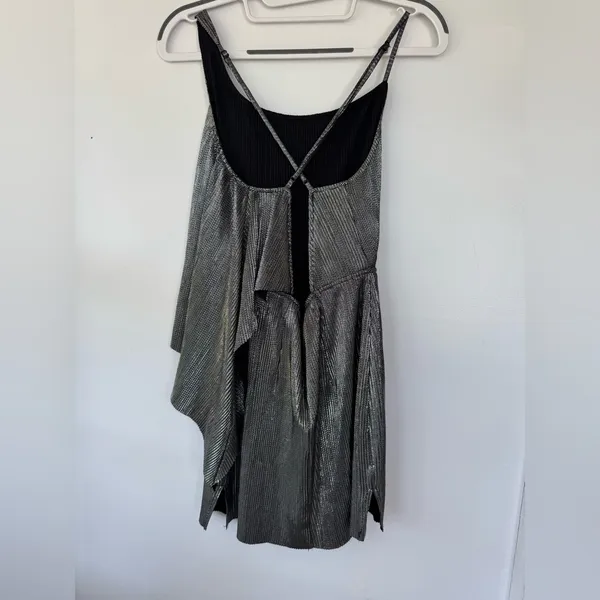 Lovers + Friends Mini Dress in Gunmetal Size Small‎ Black Sparkly Grey - Image 2