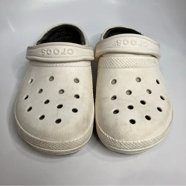 Crocs lined clogs‎ originals size 6 white - Image 2