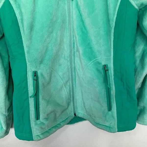 L.L.‎ Bean Light Green Full Zip Up Fleece Jacket Women's Small - Image 2