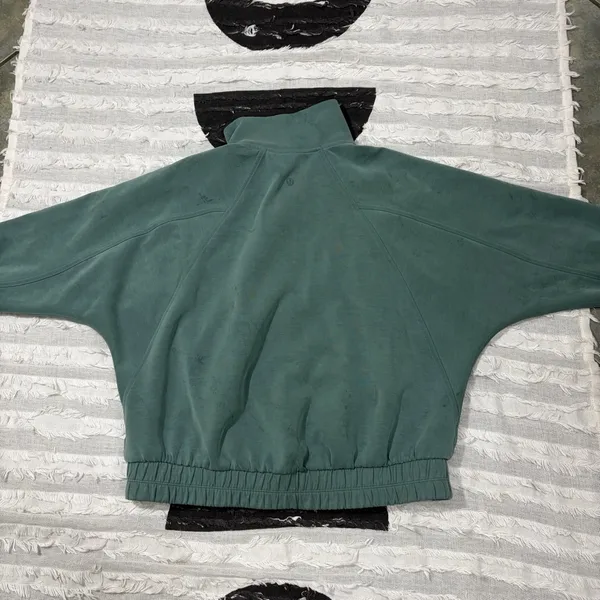 Lululemon Brushed Softstreme Full Zip Smoked Spruce Sz 6 Preppy Gorpcore Casual - Image 13