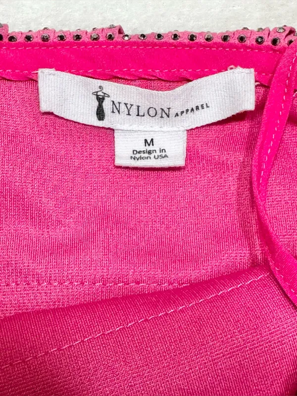 Nylon Apparel Pink Fringe Crop Top Size Medium - Image 9