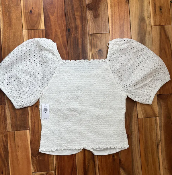Gap 100% Organic Cotton Vintage Ruched Top - Image 6