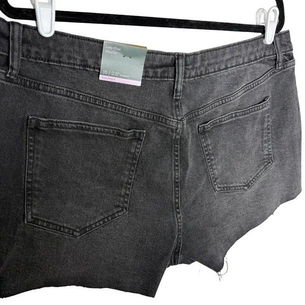 Wild Fable Low Rise Cutoff Denim Shorts Size 16 Y2K Grunge Streetwear Alt Edgy - Image 9