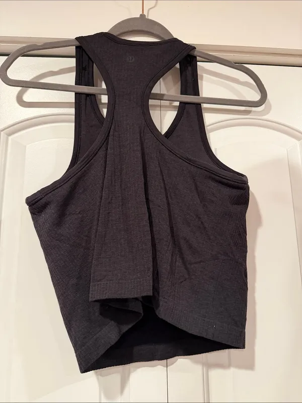 lululemon athletica ebb to street Black‎ Racerback cropped Tank Top 10 - Image 4