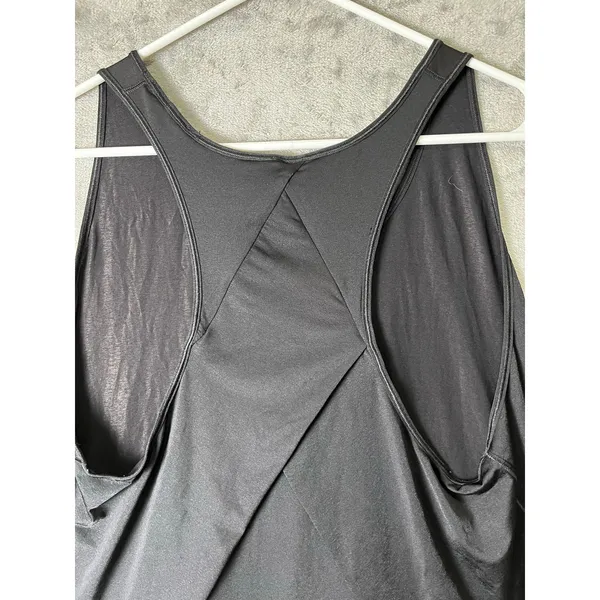 Lululemon Essential Tank Pleated Jersey Black Sleeveless Athletic Top Size‎ 14 - Image 4