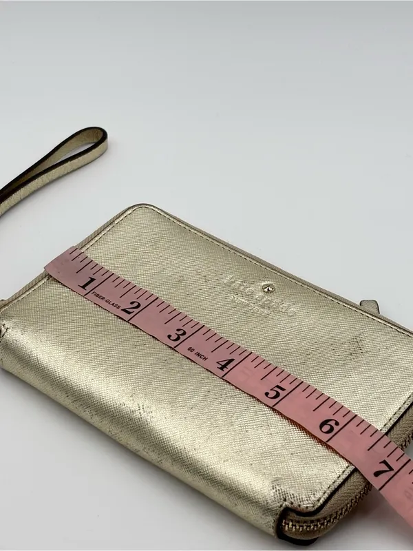 kate spade‎ Metallic Gold Zip Wristlet Wallet - Image 6