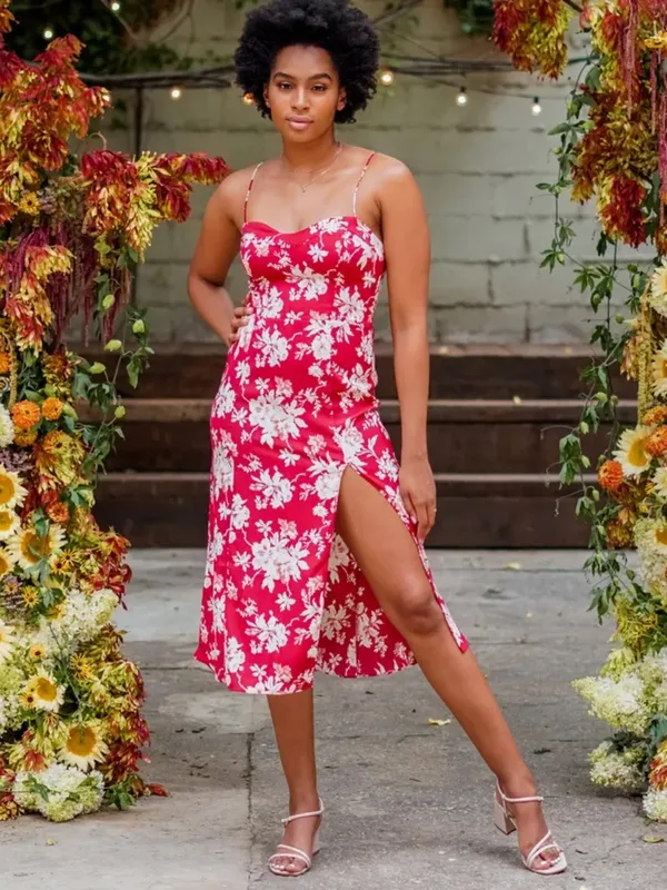 Abercrombie & Fitch high slit Midi Dress - Image 2
