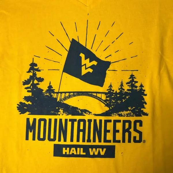 Colosseum West Virginia Mountaineers Tee Womens S Yellow V Neck T Shirt‎ Short Sleeve NEW - Image 4