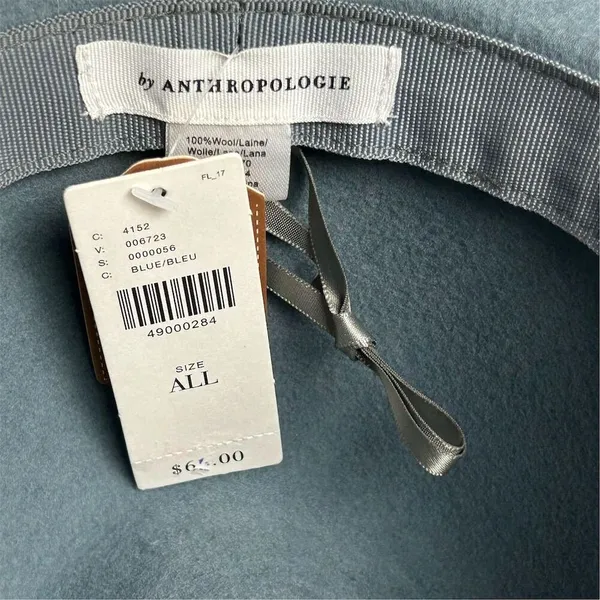 Anthropologie Women's Blue Wool‎ Fedora Hat One Size Travel Friendly - Image 13