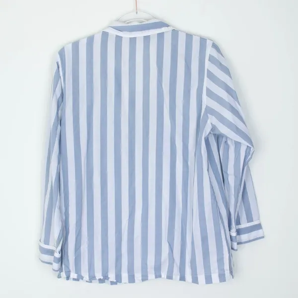 Victoria's Secret Womens Striped Button Pajama Top Size S Blue Lounge Sleepwear‎ - Image 7
