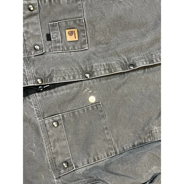 CARHARTT SANDSTONE HOODED MULTI-POCKET JACKET/SHERPA LINED Size XL - Image 9