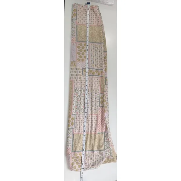 See You Monday Los Angeles Patchwork Floral Shell Maxi Skirt Pink Green Small‎ - Image 7