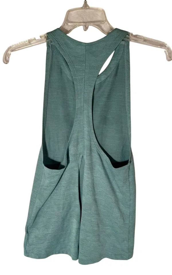 Nike Women's Active Tank Top Size XS Sage Green With Line Print - Image 2