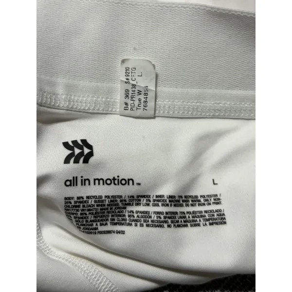 All in Motion Womens White Pleated Tennis Skort Athletic Skirt Size L PID-PR1438 - Image 5