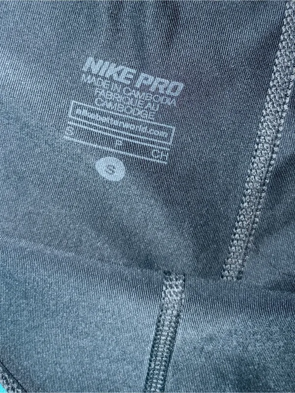 Nike Black Performance Compression Shorts with Teal Trim - Image 2