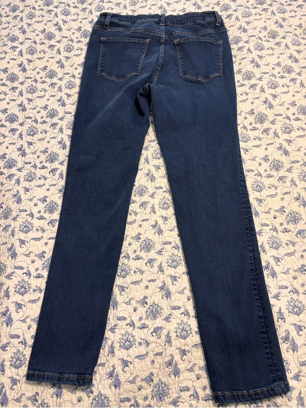 Flying Monkey womens size 31 stretch denim blue jeans skinny - Image 2