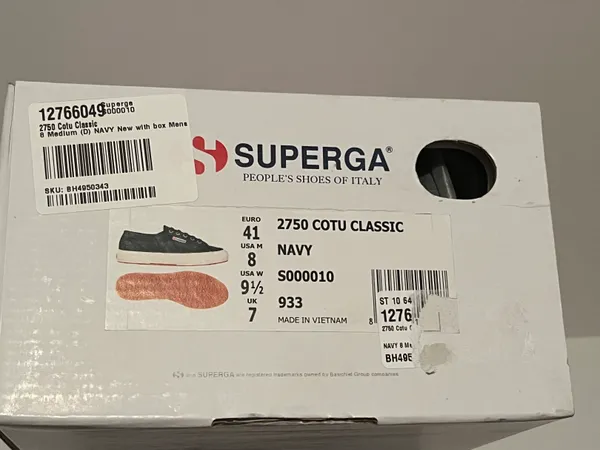 Superga 2750 Cotu Black White Sneaker - Image 6