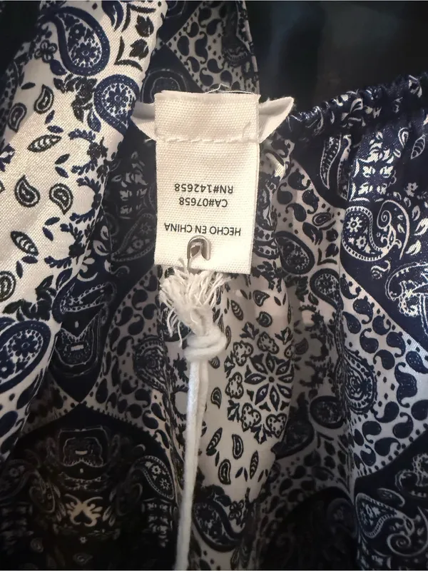 Birch and Stone Navy Tile-Print Spaghetti Strap Mini Dress - Image 8
