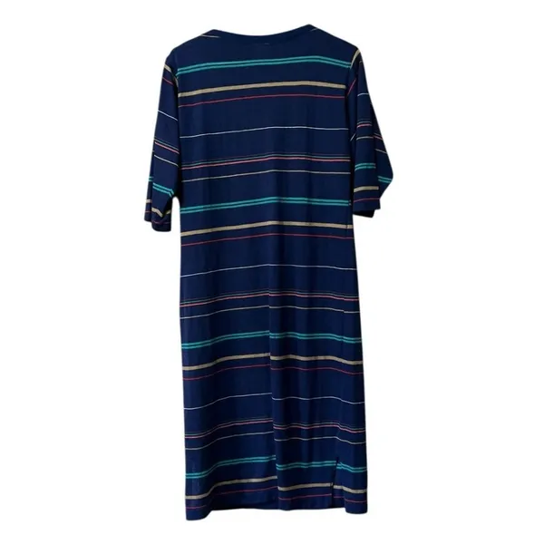 Pandora Womens Dress Size‎ Large Striped 3/4 Sleeve Made In USA Classic VTG - Image 2