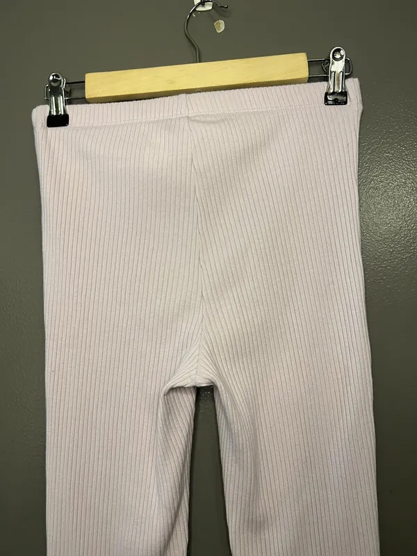 Aerie Pants Womens Small Purple Ribbed Knit Flare Leg Stretch Lounge Sweatpants - Image 6