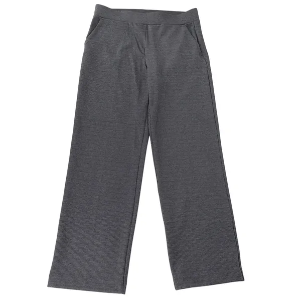 LOFT Gray Houndstooth Ponte Pull-On Straight Leg Dress Pants NEW Size M - Image 16