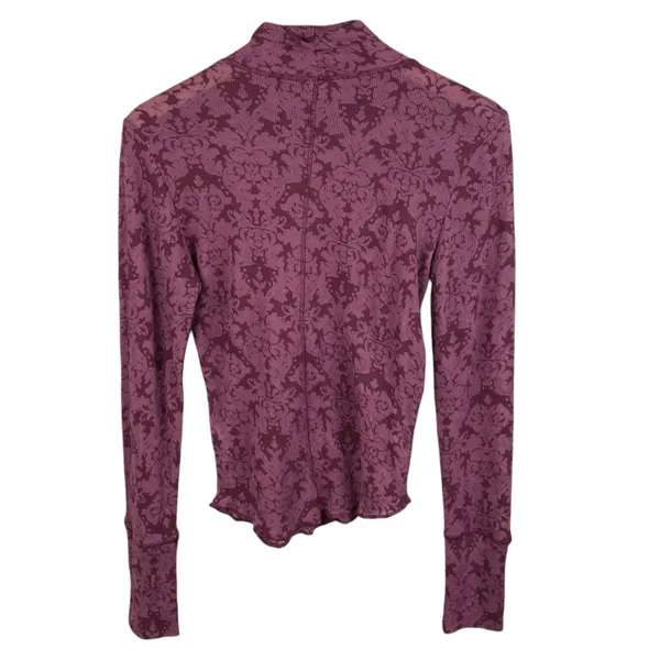 Intimately Free People You And I Long Sleeve Mock Neck Top Size Small Mauve Pink - Image 3