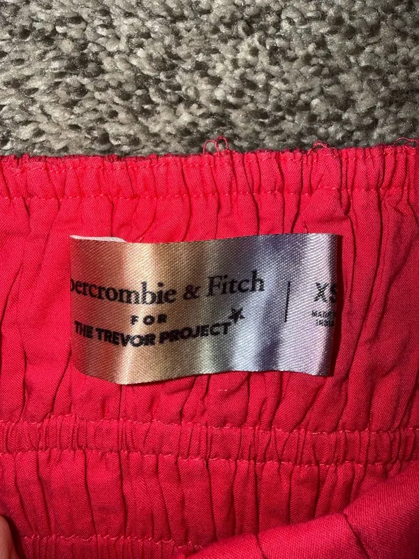 Abercrombie & Fitch for The Trevor Project Hot Pink Smocked Crop Tank Top - Image 3
