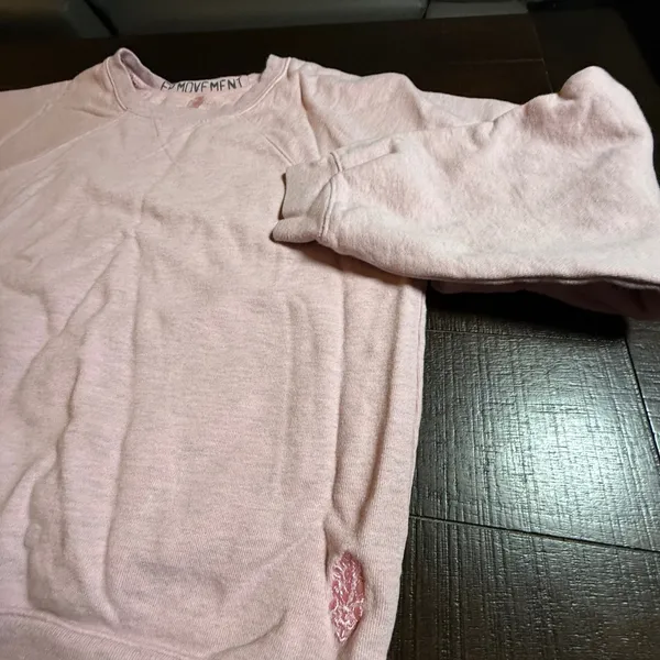 Free People Movement Sweatshirt Womens Medium Pink Oversized Raglan Pullover - Image 2