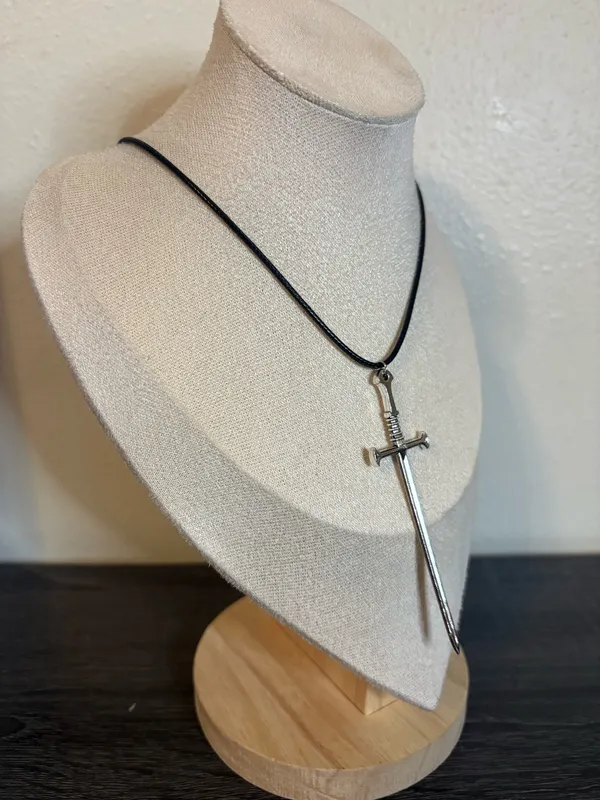 Handmade Silver Sword Necklace - Image 3