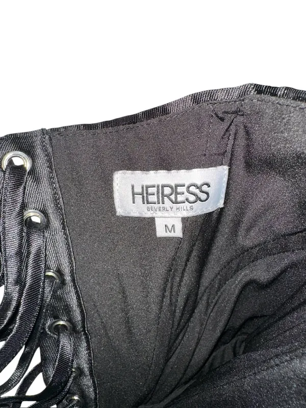Heiress Beverly Hills The Sheen Corset Strapless Black Mini Dress MEDIUM - Image 5