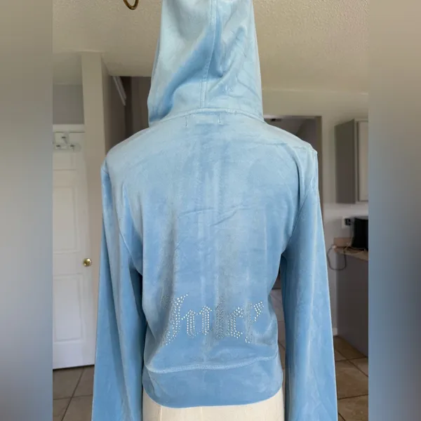 Juicy Couture Sky Blue Velour Set tracksuit size large - Image 2