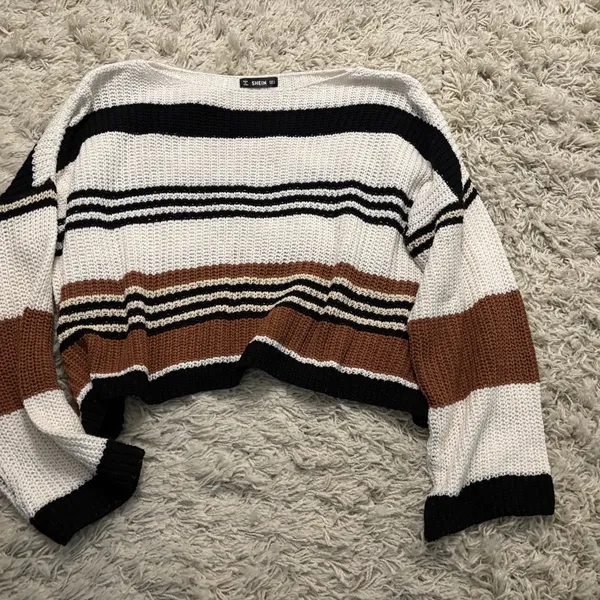 SHEIN Multicolor Striped Knit Sweater Size S - Image 3