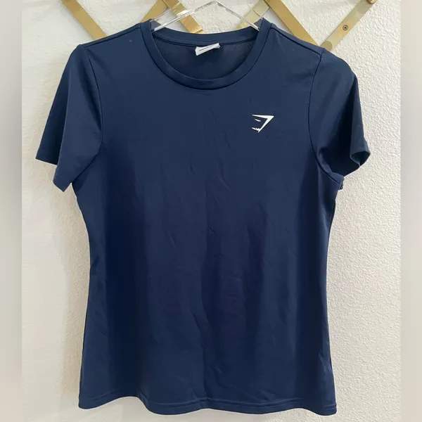 Gymshark Everyday Seamless Tee Short Sleeve Navy Medium - Image 4