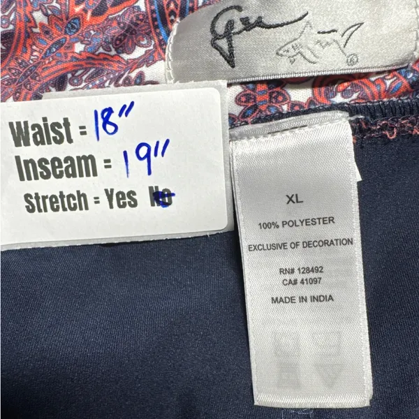 Soho Apparel RG Apparel Skort Coral Print Stretch Athletic Golf Casual XL‎ - Image 3