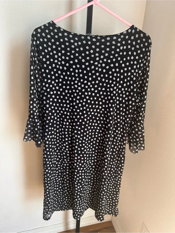 Polka dot large dress Black - Image 3