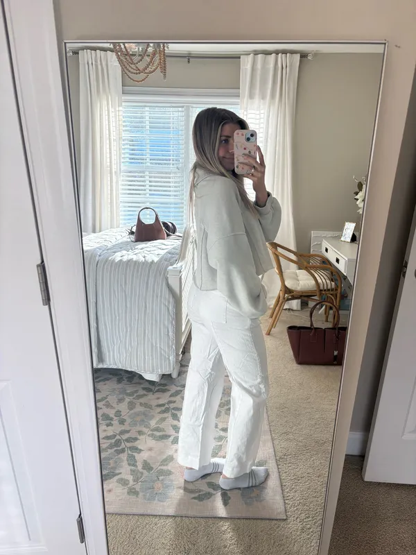 Loft white linen trousers  - Image 2